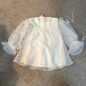 Elegant White Off-Shoulder Dress